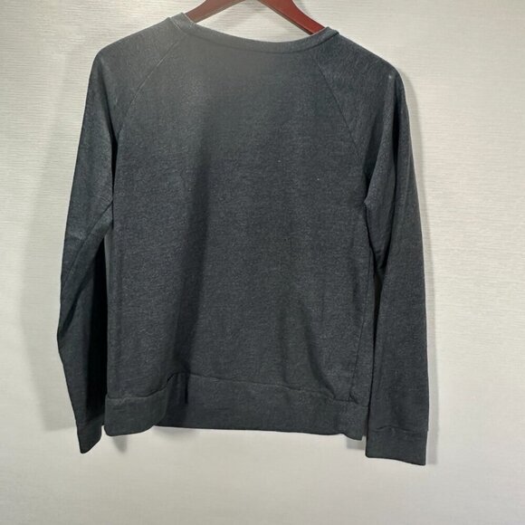 Cold Crush Sweatshirt Womens Medium Black Bah Hum Pug! Pullover Rib Cuffs - Picture 5 of 5